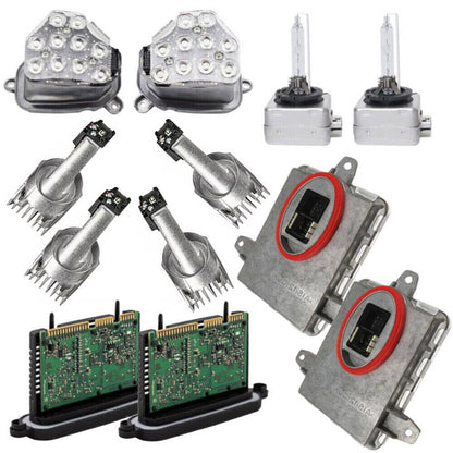 Solidspare For 11-13 BMW 5-Series 528i/535i Xenon Ballast Bulb LED Module Diode RH+LH Kit