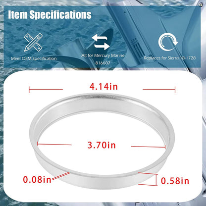 Solid Spare 816607 Bellows Sleeve Ring for Mercrusier Alpha One Gen II/2 1991 and Up 18-1728