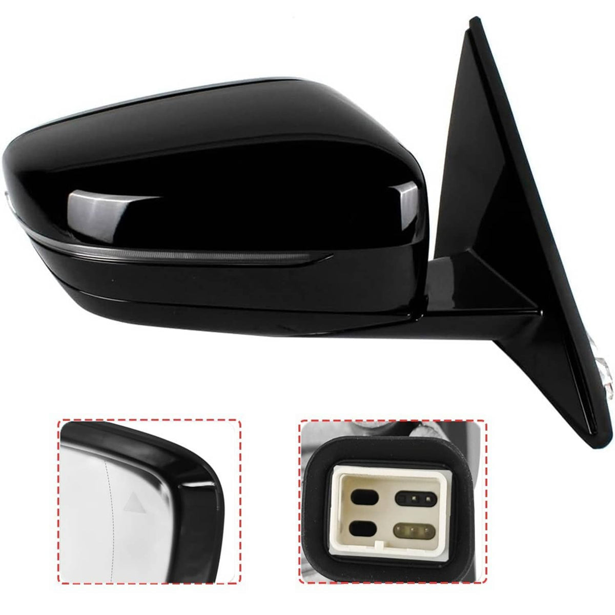 Solidspare New Passenger Side Mirror w/ Blind Spot For 2019-2023 BMW 320i 330i 330e Black