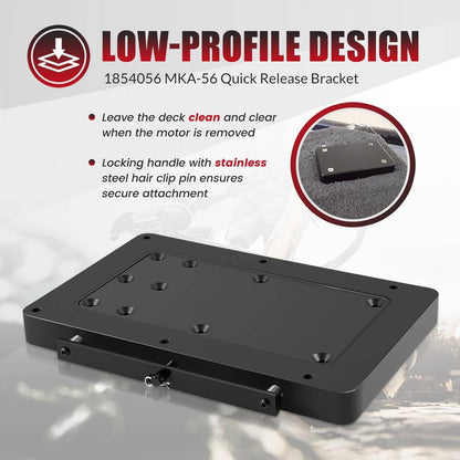 Solidspare 1854056 MKA-56 Quick Release Bracket for Minn Kota QUEST Trolling Motor, Black