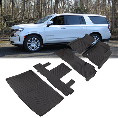 Solidspare For 2021-2025 Chevrolet Suburban GMC Yukon XL 2nd Row Bucket Floor Mats Liner