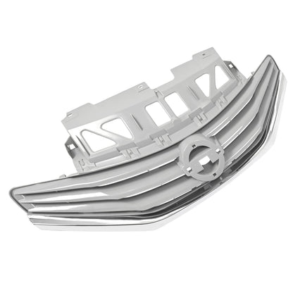 Solid Spare Grille For Nissan Versa Note 2014 2015 2016 Chrome Front Upper Bumper Grill