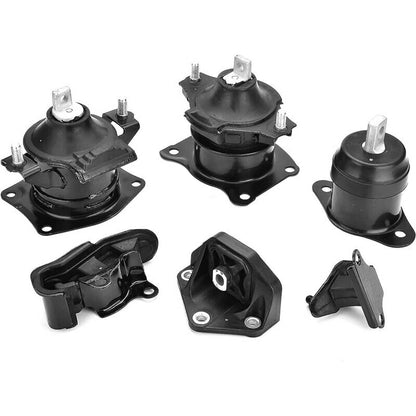 Solidspare 6PCS For 2003-2007 Honda Accord 2.4L Auto Engine Motor & Transmission Mount Set