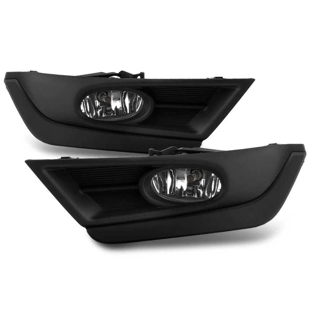 Pair For 2017-2019 Honda CRV CR-V Front Bumper Black Fog Light Switch Wiring Kit