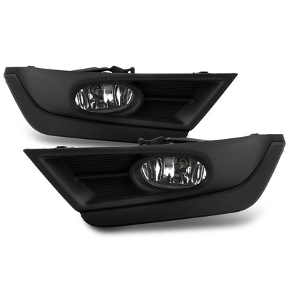 Pair For 2017-2019 Honda CRV CR-V Front Bumper Black Fog Light Switch Wiring Kit