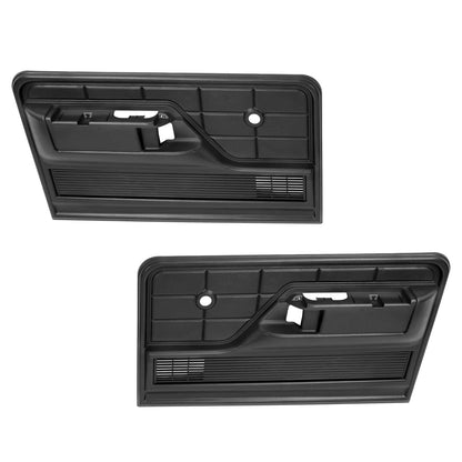 Solid Spare Fit 73-79 Ford F-100 F-150 F-250/ 78-79 Ford Bronco Interior Door Panels Black