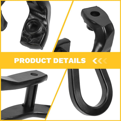 Solidspare Pair Black Tow Hooks Kit 84072464 For 2015-2019 Silverado Sierra 2500HD & 3500HD