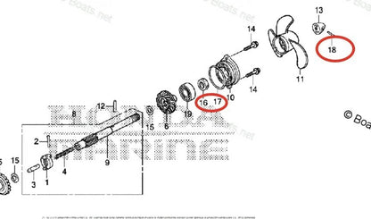 Solid Spare Honda Outboard Lower Unit Seal Kit 91252-ZV1-003 91351-ZV1-003 BF4 BF4.5 BF5 BF6