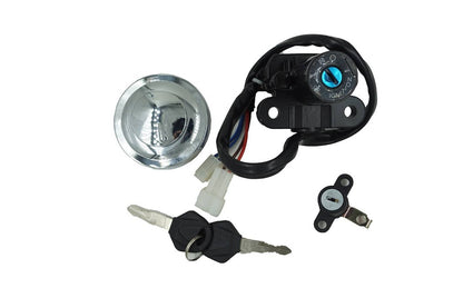 Solidspare Ignition Switch Fuel Gas Cap Cover Seat Lock Key for Yamaha XVS950 V Star 950