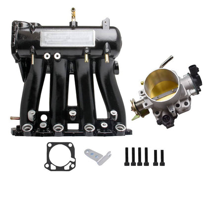Solidspare D-Series Intake Manifold +70mm Throttle Body For Honda Civic CRX DEL SOL D15 D16