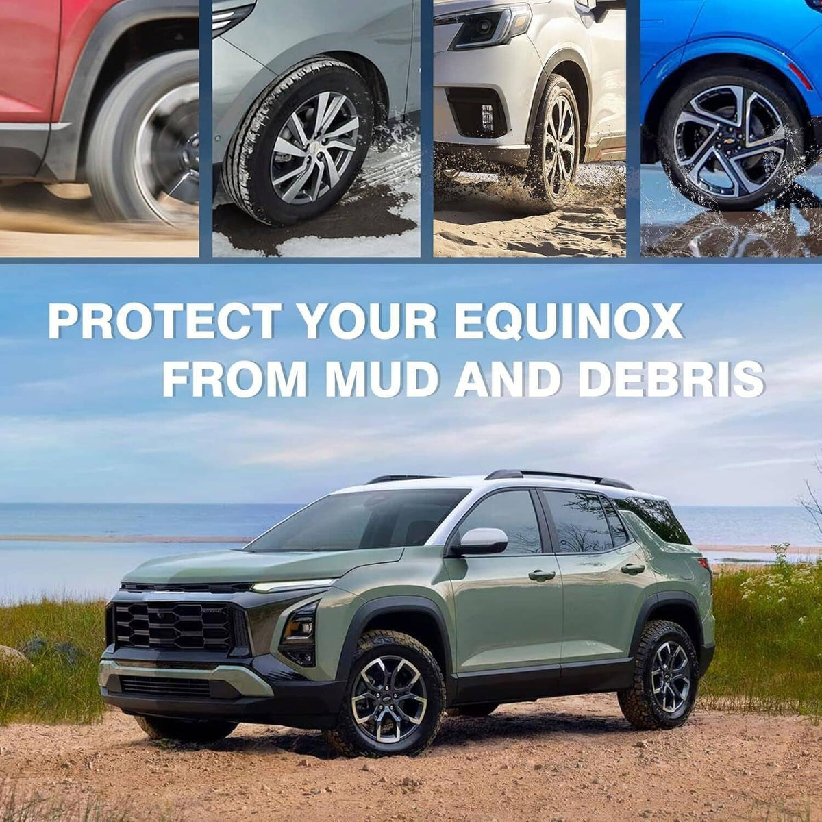 Solidspare 4x Car Splash Guards Mud Flaps Guards Accessories For 2025+ Chevrolet Equinox