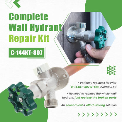 Solidspare Replace for Prier C-144KT-807 Anti-Siphon Freezeless Faucet Repair Kit for C-144