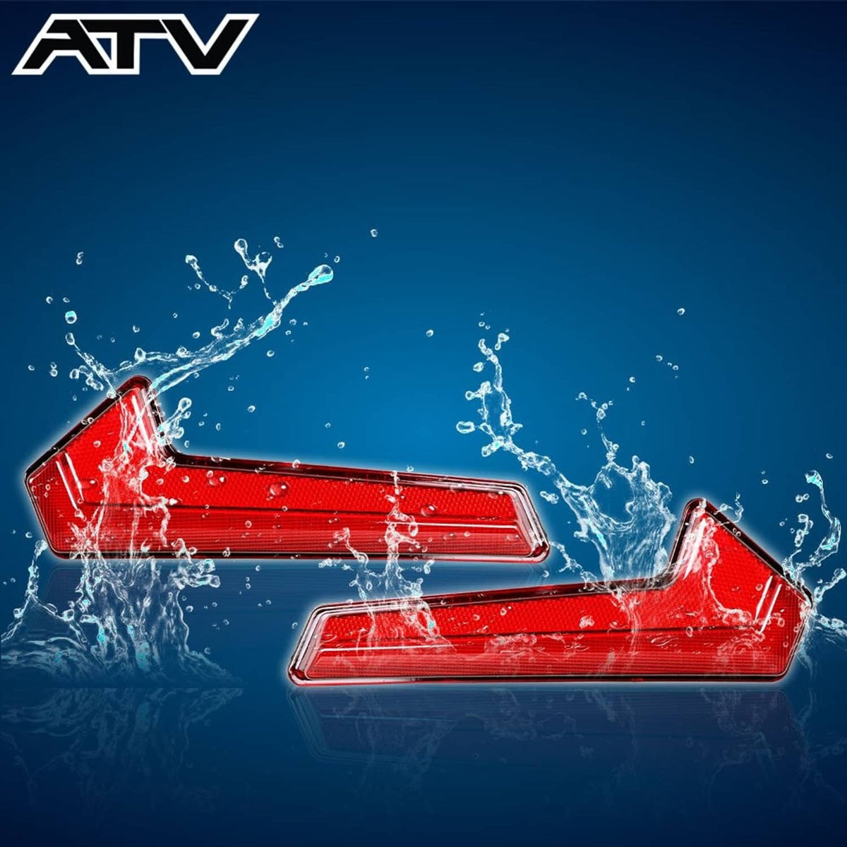 Solidspare Red TAIL LIGHTS PAIR (2) For Polaris RZR 1000 XP TURBO (S)  2019 2020 2021 2022