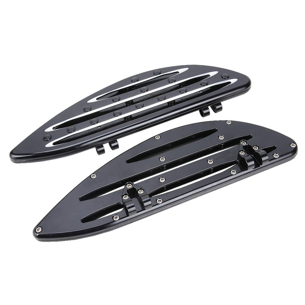 Solidspare Driver&Stretched Floorboards Foot Boards For Harley Touring Softail Slim FLS FLD