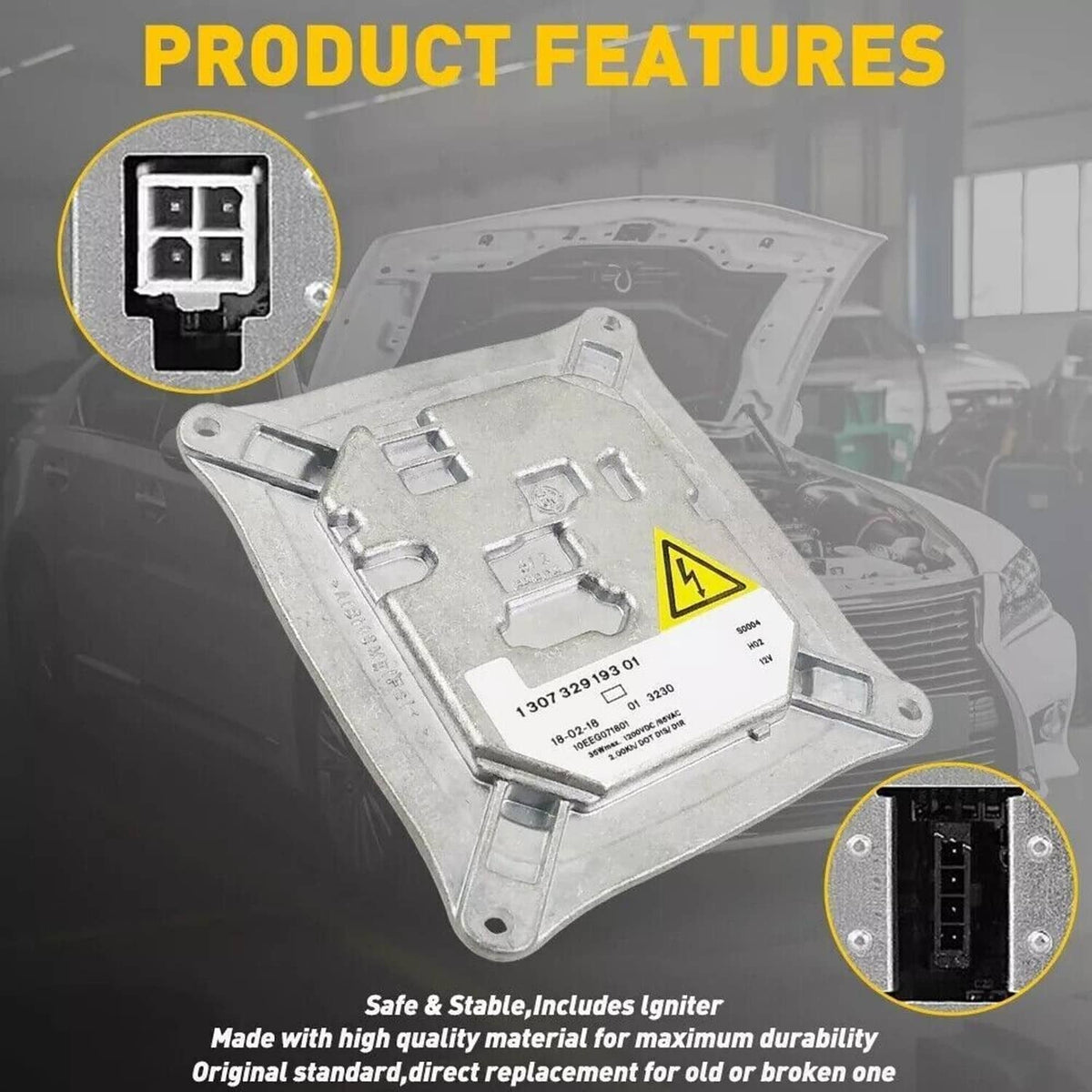 Solidspare Xenon HID Headlight Ballast Module For BMW 3 Series E90/E92/E93 63117182520