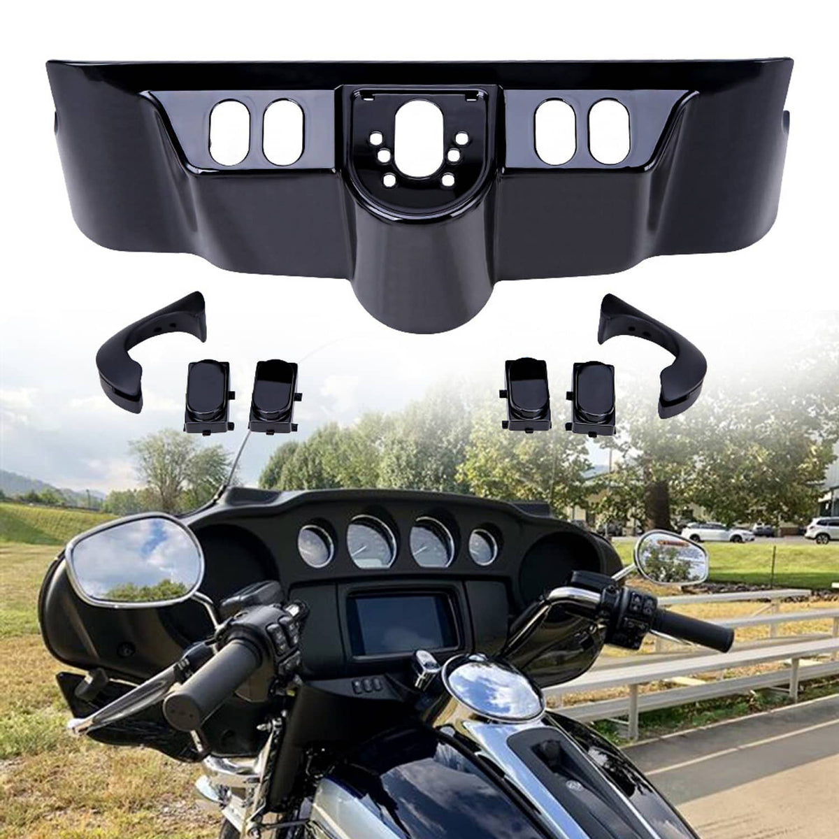 Solidspare Inner Fairing Switch Cap w/ Kit 1996-2013 For Harley Electra Glide Ultra Classic