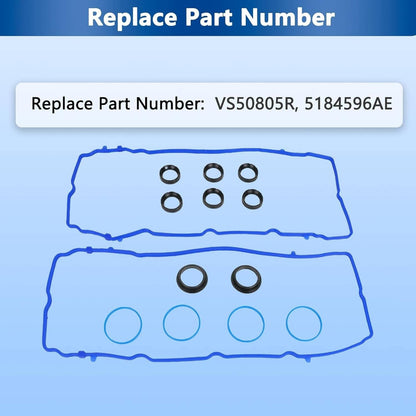 Solidspare Valve Cover Gasket Kit VS50805R For Chrysler Dodge Jeep Ram 11-16 3.6L DOHC 24V