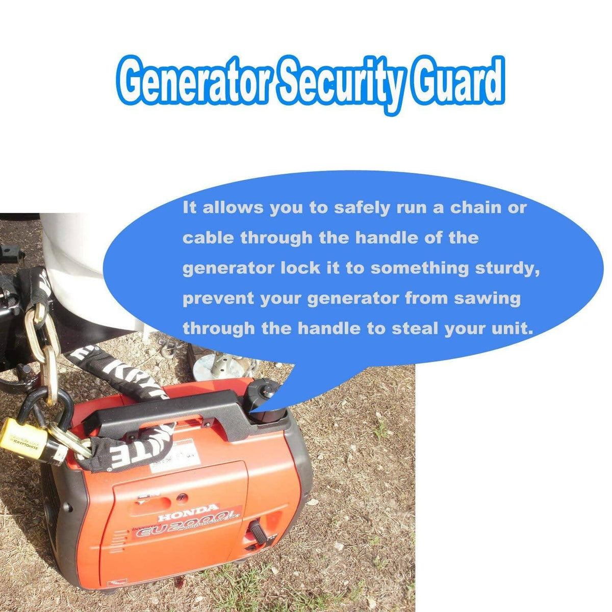Solid Spare Generator Theft Deterrent Bracket Protection for Honda Generator EU2200i EU2000i