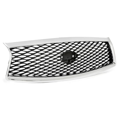 For 2014 2015 2016 2017 Infiniti Q50 Chrome Front Bumper Grille Grill Assembly