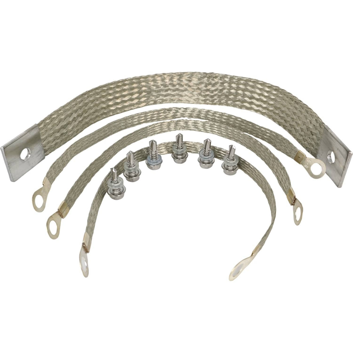 Solid Spare 40140 Engine Ground Strap Kit for Most Car Starter Chassis Body 14" 1/0 AWG 11"