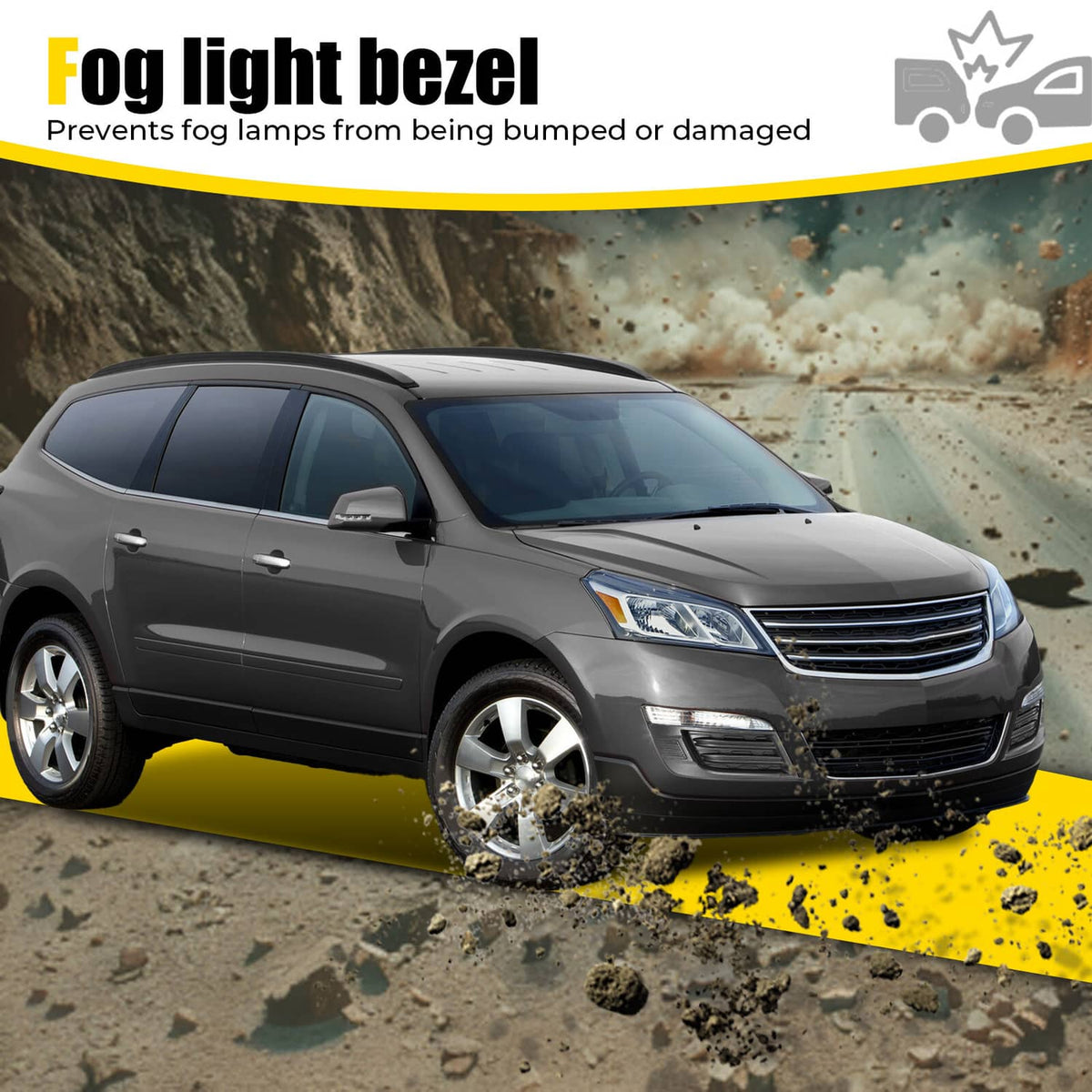 Solid Spare Passenger Side Fog Light Lamps Cover Bezel Fits 2013-17 Chevy Traverse #20983807