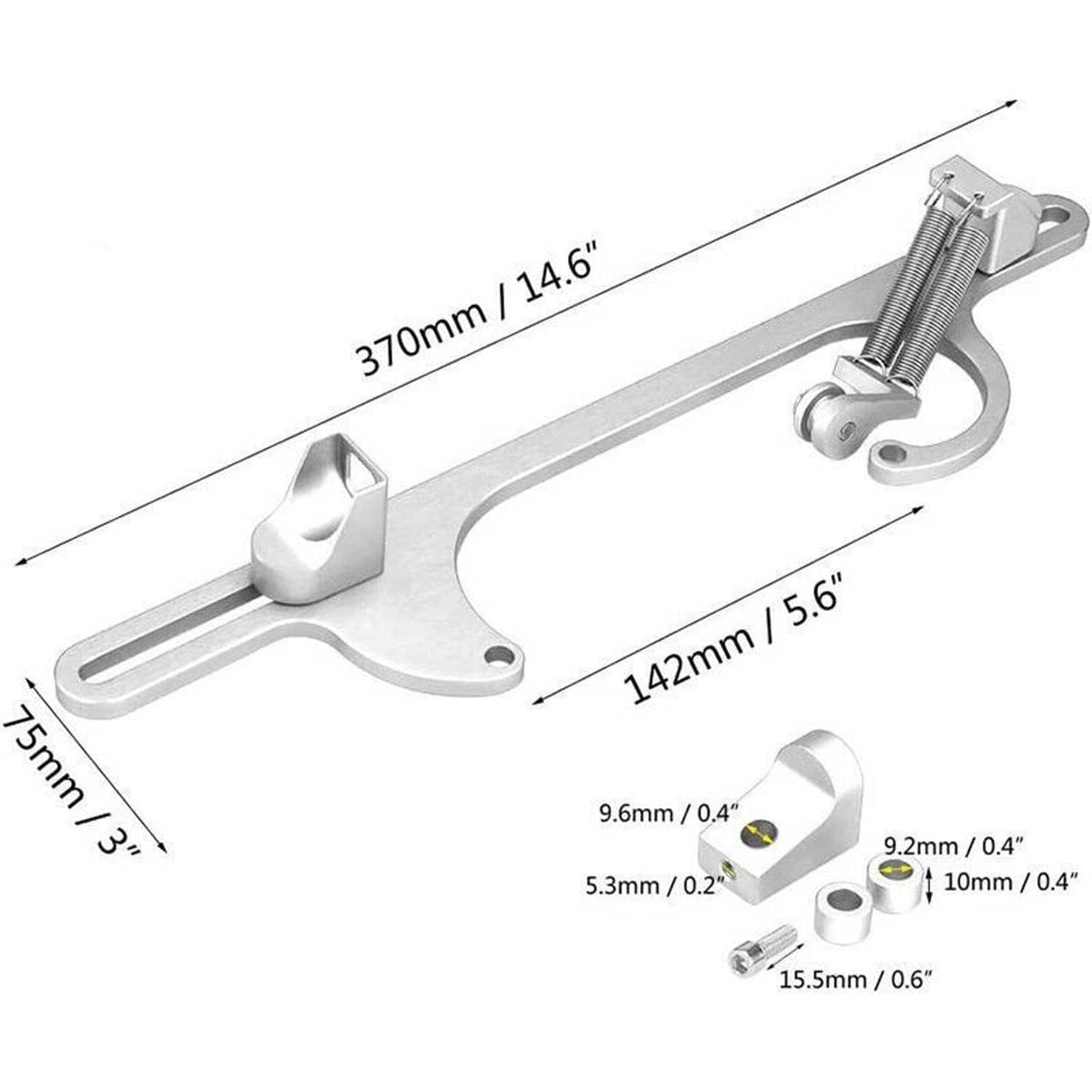 Solidspare Aluminum Throttle Cable Carb Bracket For Holley 4150 4160 Carb 350 400 SBC New
