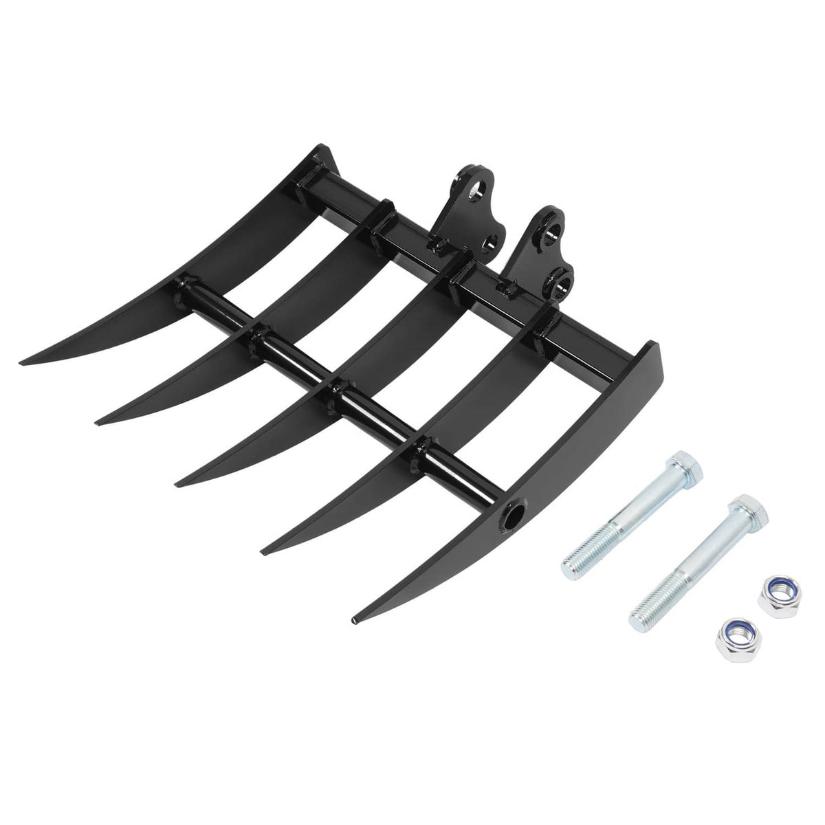 Solidspare Mini Excavator Attachment Rake 5 Tools For Mini Excavator  Heavy Duty Thick