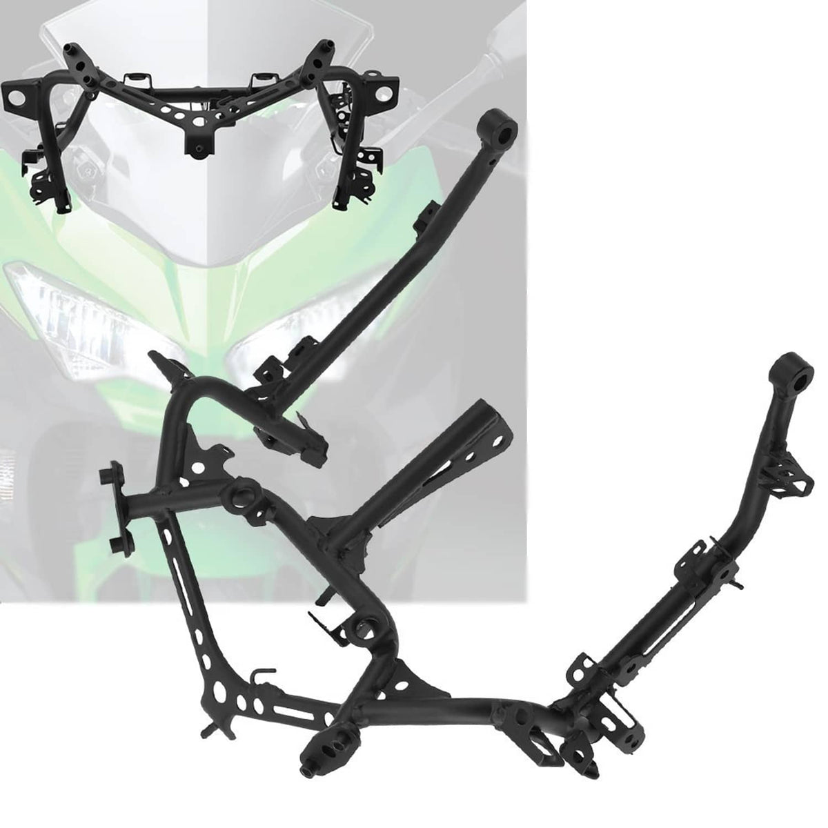Solidspare Black Upper Stay Fairing Headlight Bracket For Kawasaki Ninja 400 2018-2024 2020