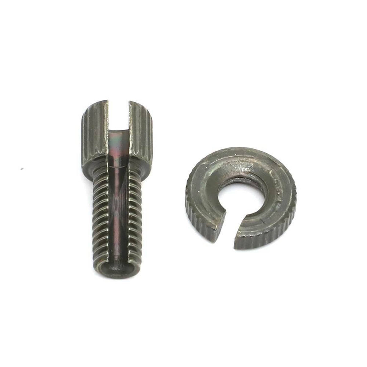 Solidspare 4pc 8mm Brake Clutch Cable Adjuster Nut Bolts 34-67090 For Honda CB350 (Silver)