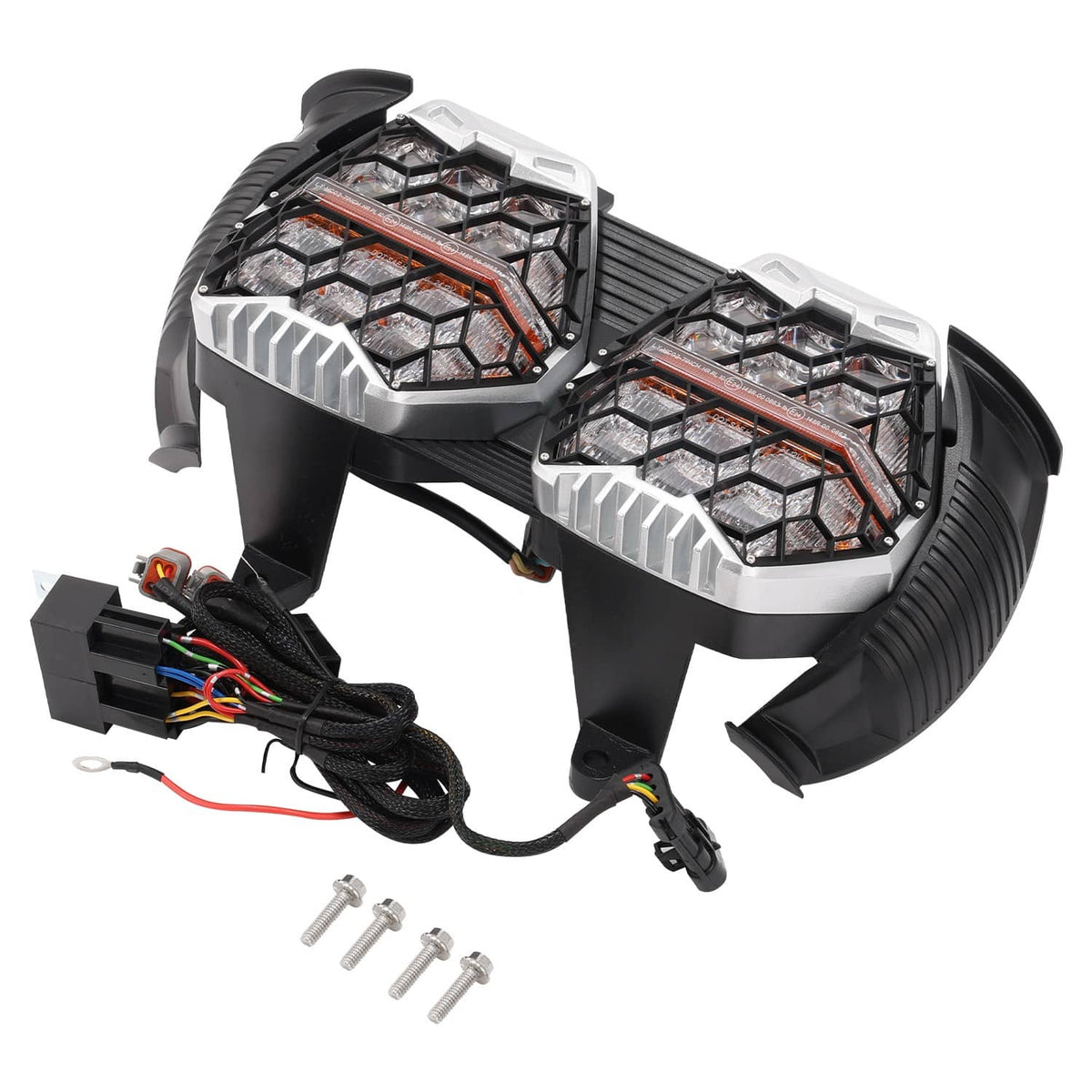 Solidspare Dual LED Headlight with DRL & Hi/Lo Beam For 2015-2024 Harley Road Glide FLTRX