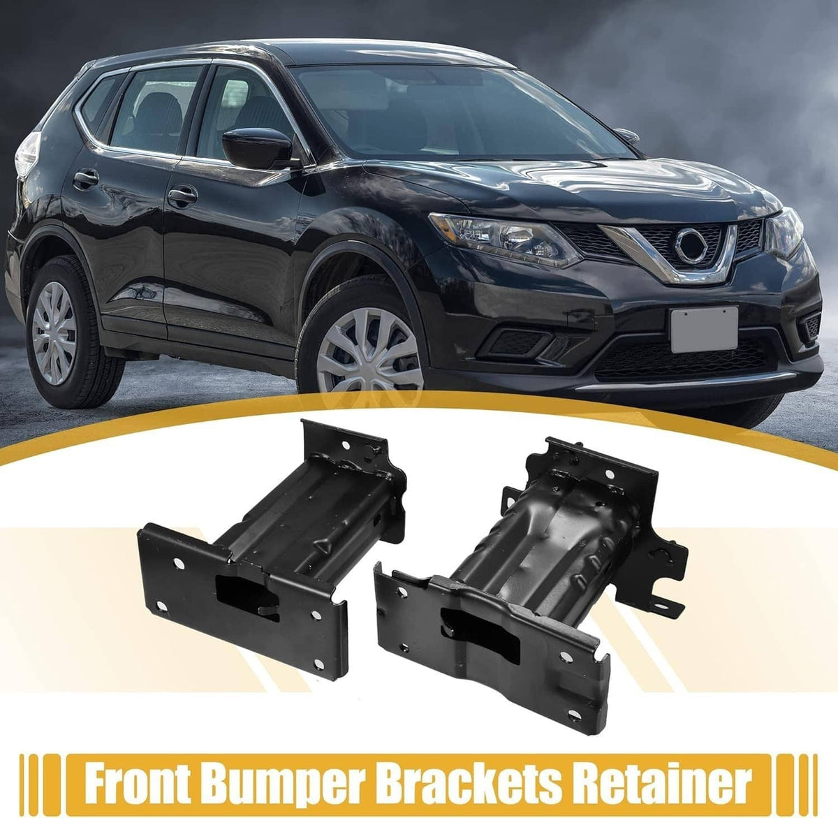 Solidspare Front Bumper Cover Reinforcement Brackets Left&Right For Nissan Rogue 2014-2020