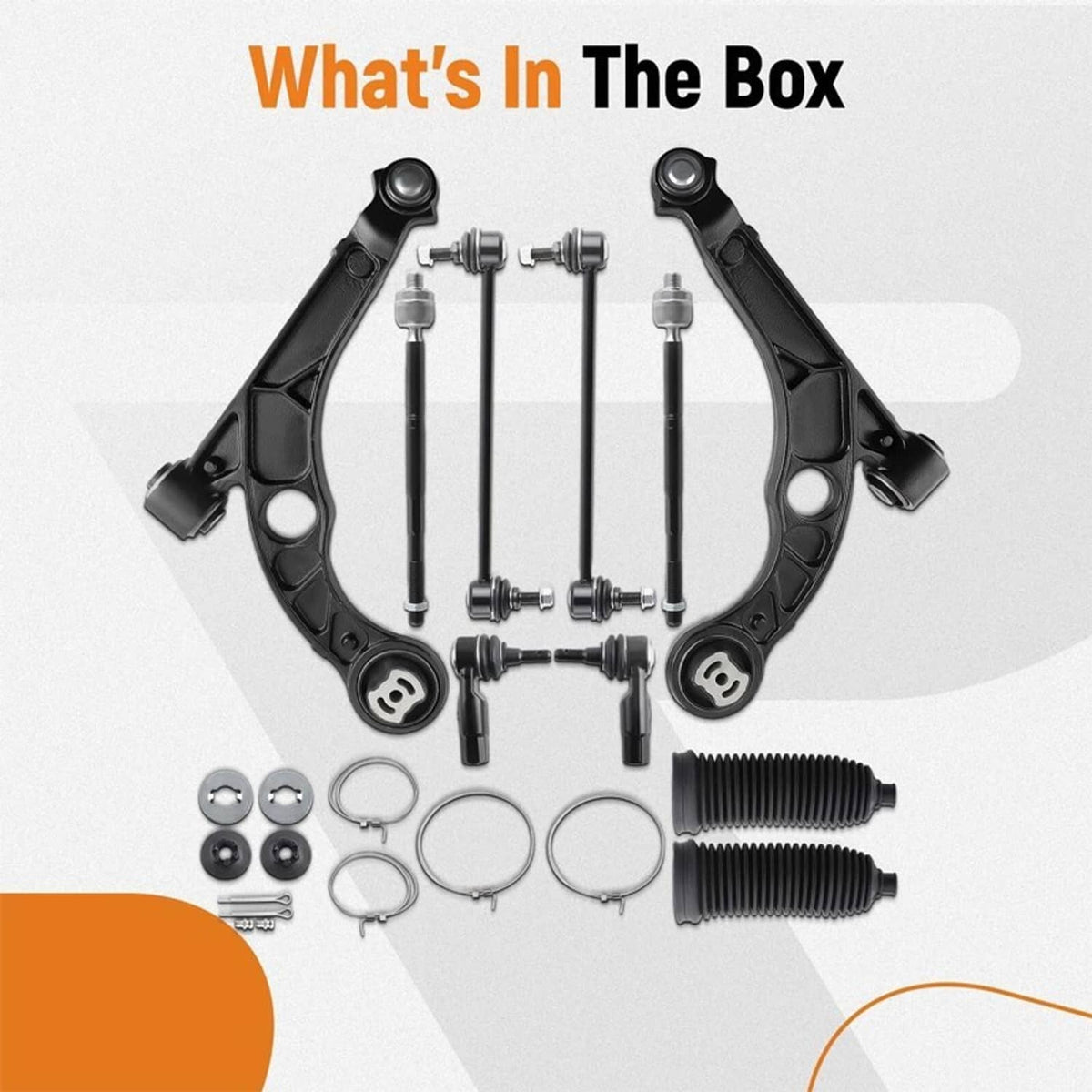 Solidspare Front Lower Control Arms Sway Bars Tierods for 2015-2017 Dodge Dart Chrysler 200