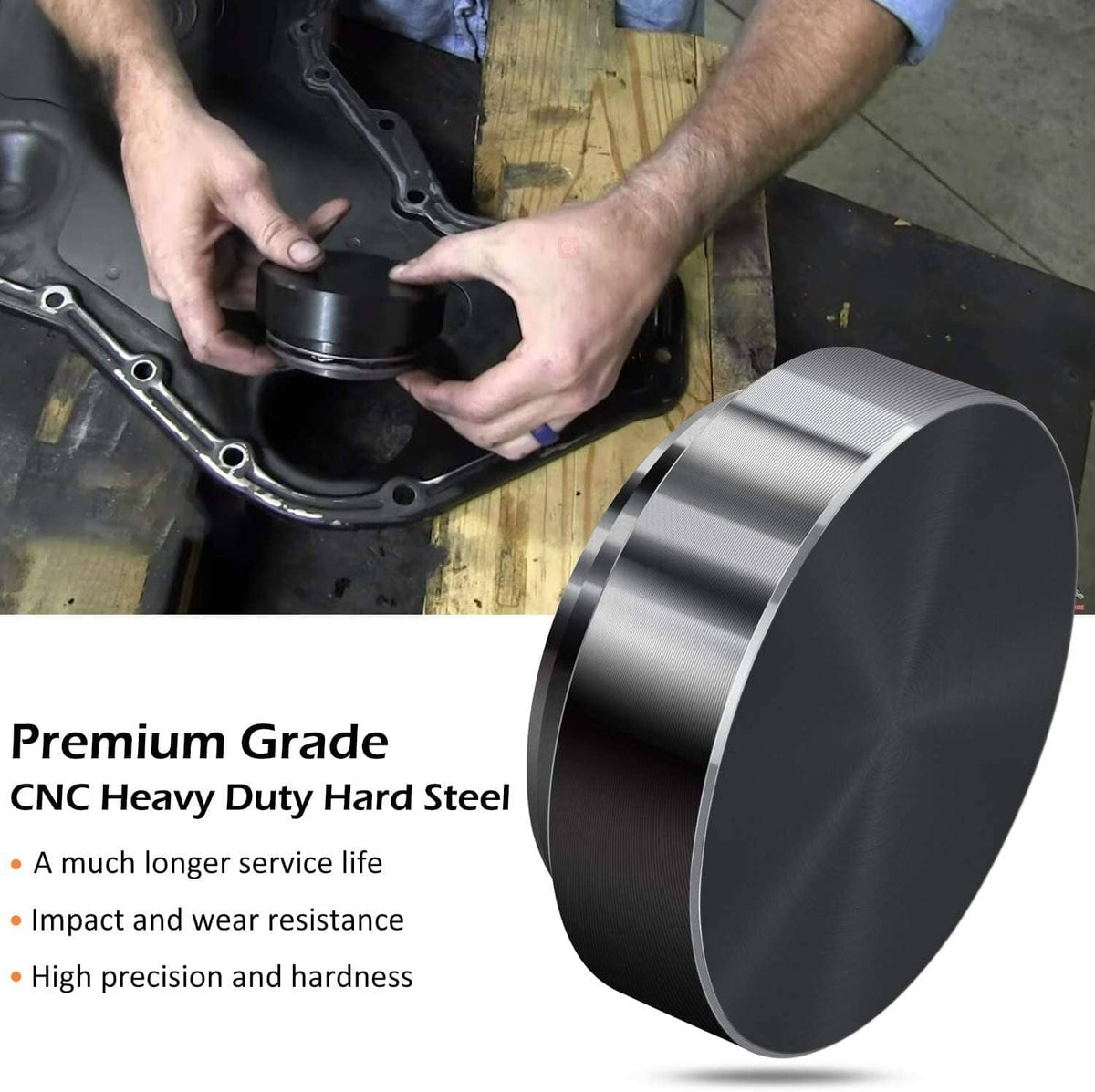Solid Spare Front Cover Crankshaft Seal Installation Tool fits Dodge Cummins 3.9L 5.9L 6.7L