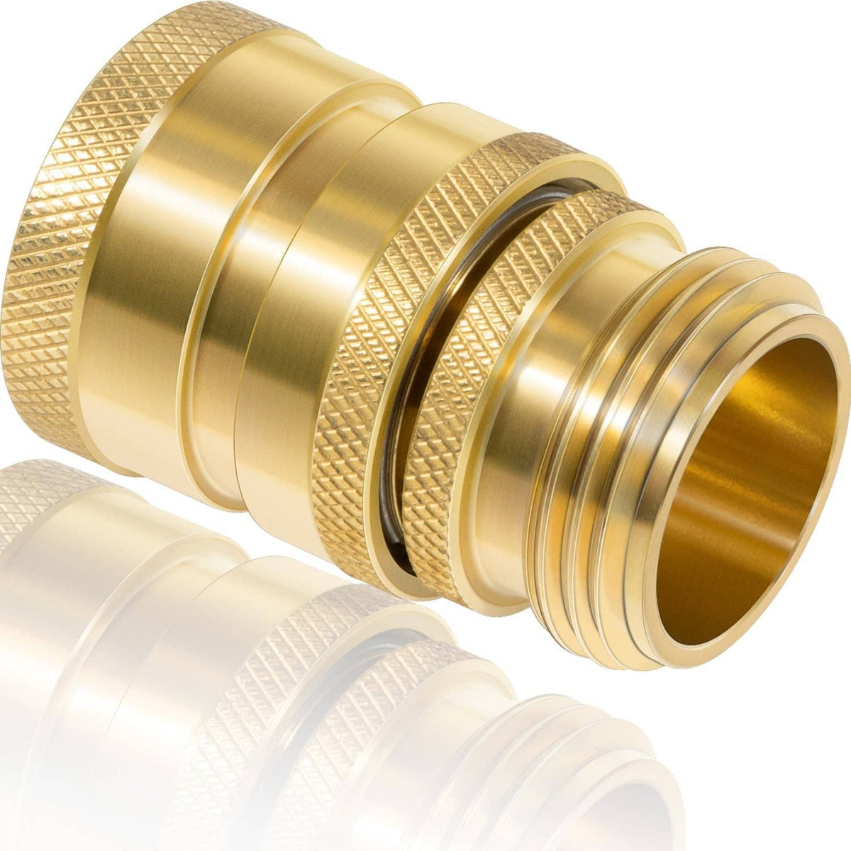 Solid Spare 22729 Hose Quick Disconnect Set Heavy-Duty Brass, 3/4” GHT Male x Female