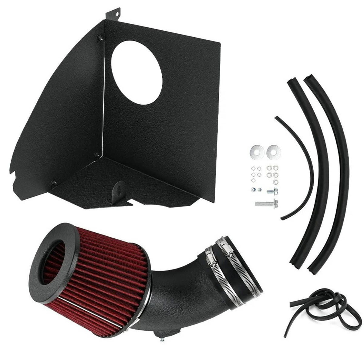 Solidspare 4" Cold Air Intake System Kit + Red Filter For BMW 2019+ M340i G20 G21 B58 3.0L