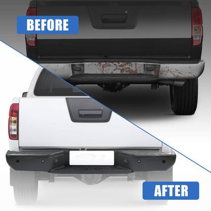 Solidspare Rear Steel Step Bumper Assembly W/ Sensor Holes For 2013-2021 Nissan Frontier