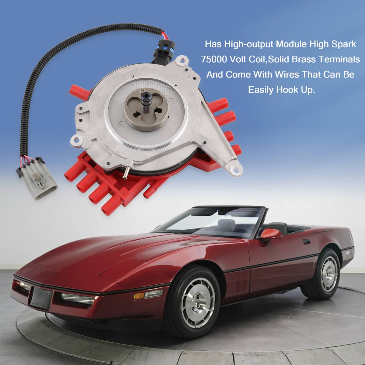 Solidspare Ignition Distributor 1104032 For Chevy Corvette Camaro Caprice Optispark LT1