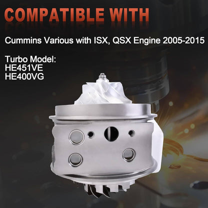 Solidspare Turbo Cartridge HE400VG HE451VE for Holset Cummins ISX 2882111RX 3781362 2841220