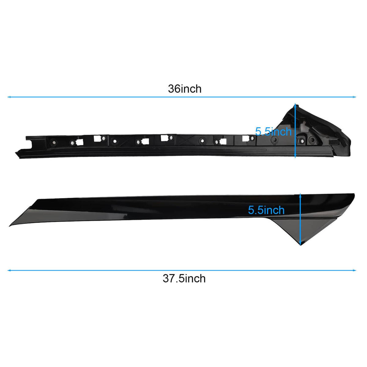 Solidspare 2 Pairs Left Right Side Windshield A-Pillar Molding Trim for 11-19 Ford Explorer