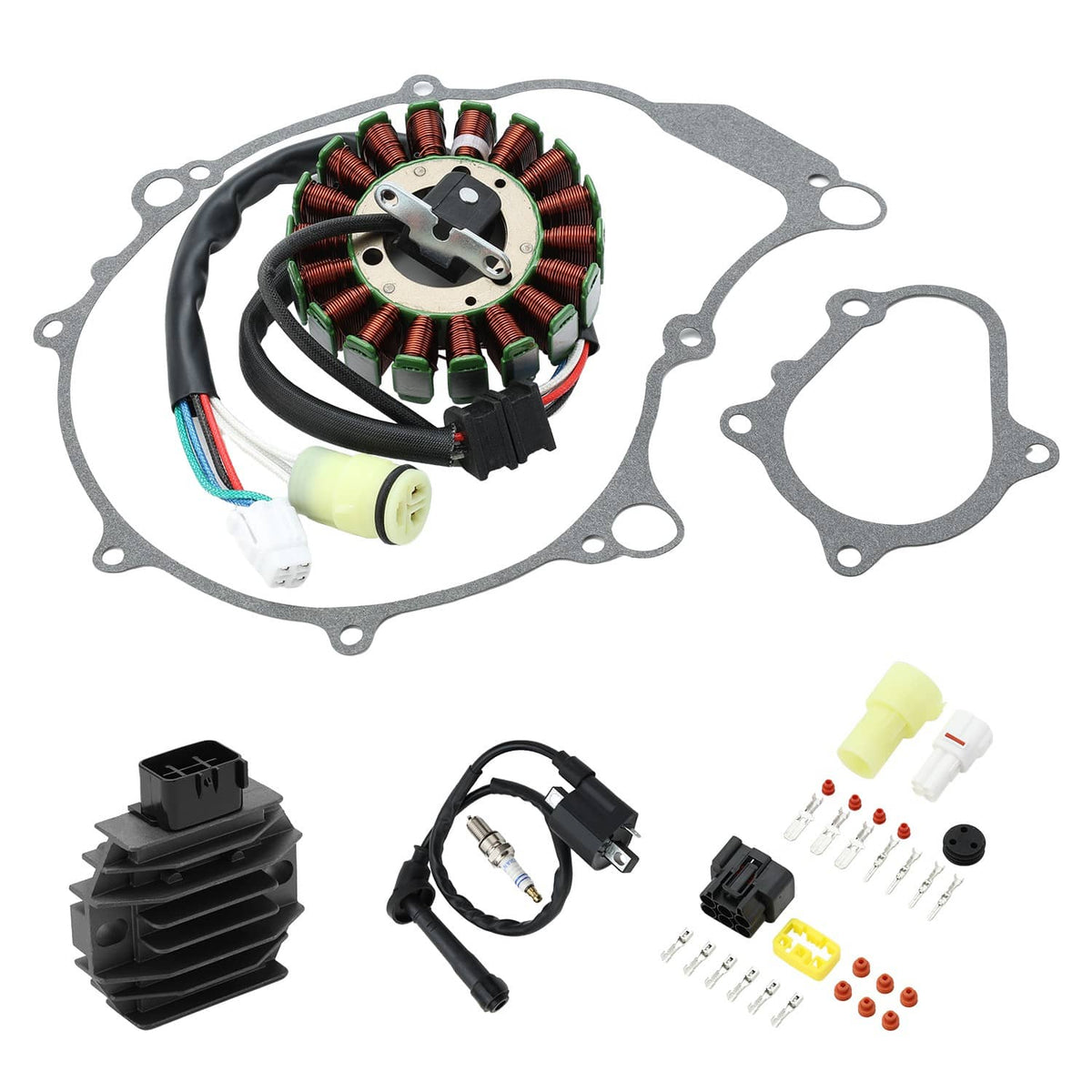 Solidspare For Yamaha Raptor 660R YFM660R 01-05 Stator Regulator Rectifier w/ Ignition Coil