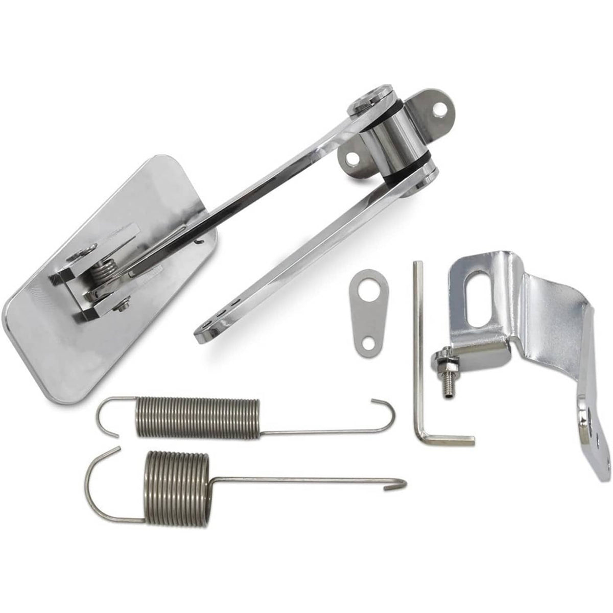Solidspare Universal Street Hot Rod Aluminum Gas Pedal & 24" SS Throttle Cable & Spring Kit