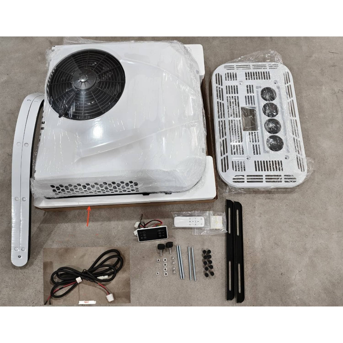Solidspare 48V For Trailer Motorhome 11000 BTU RV Rooftop Air Conditioner A/C Unit Cooling