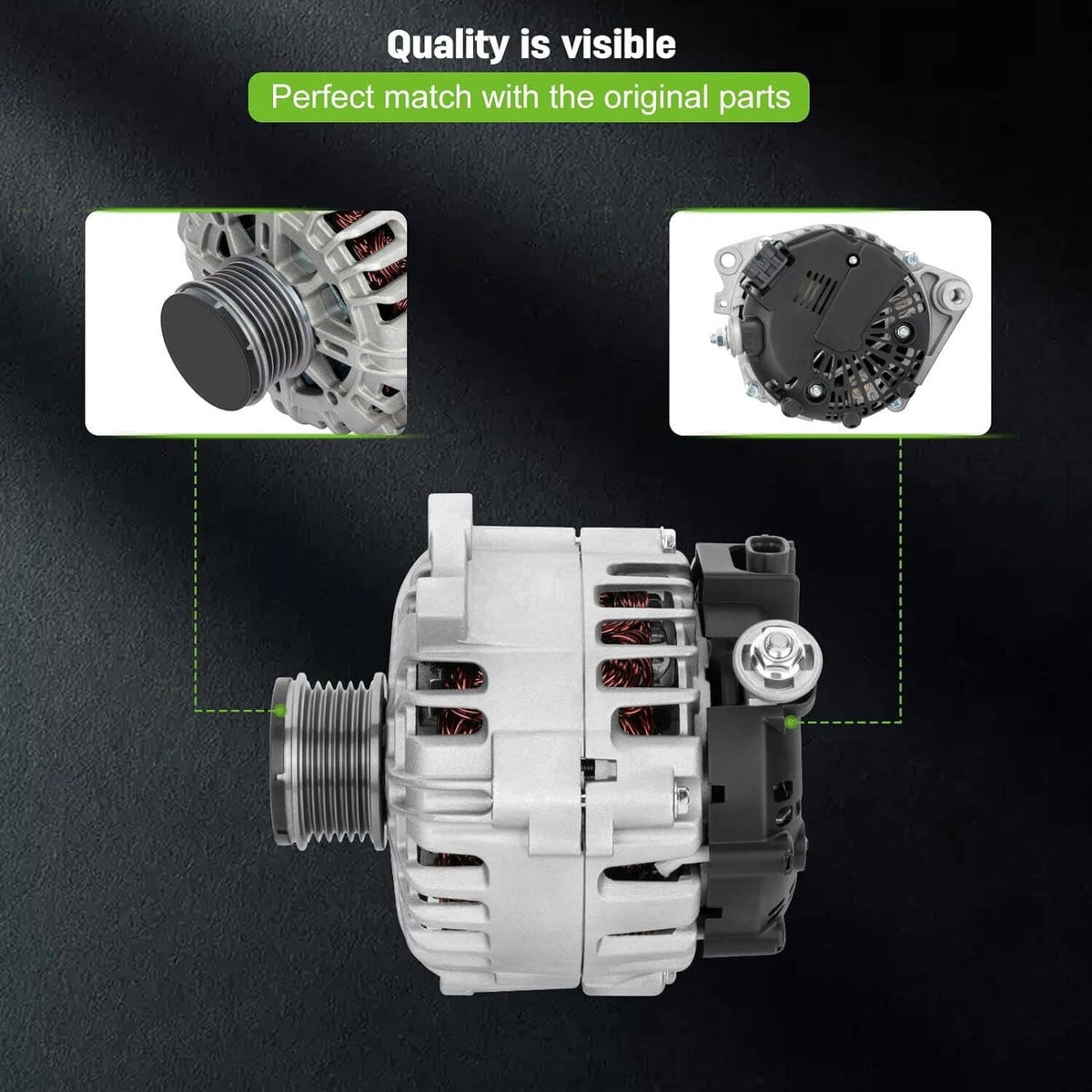 Solidspare Alternator for 2007 2008 2009 Nissan Altima Sentra 2.5L 23100-JA02A 11258