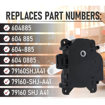 Solid Spare 604-885 HVAC Heater Blend Door Actuator for Honda 06-14 Ridgeline 05-10 Odyssey