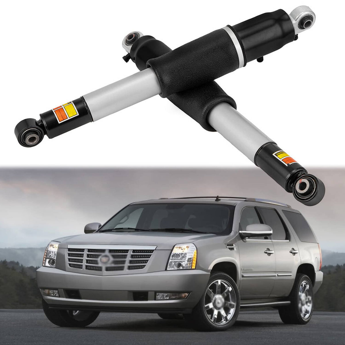 Solidspare For 2007-2014 Chevy Tahoe GMC Yukon Escalade Rear Shock Absorbers with Magnetic