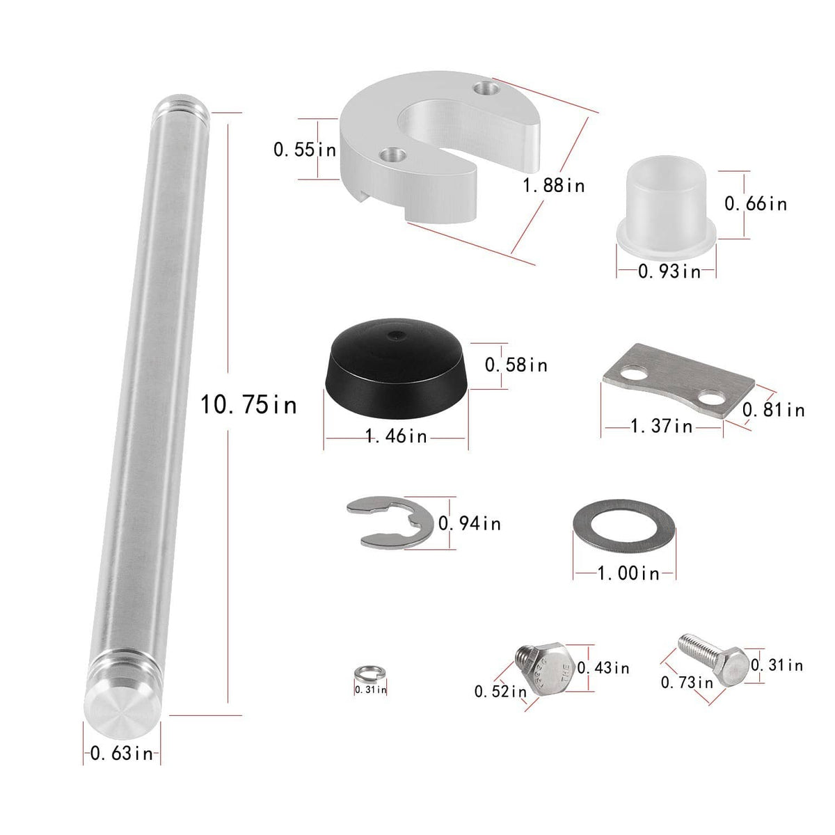 Solidspare 9B-116 Trim Cylinder Pin Cap Bushing Hardware Kit For MerCruiser Alpha 1 Gen 2