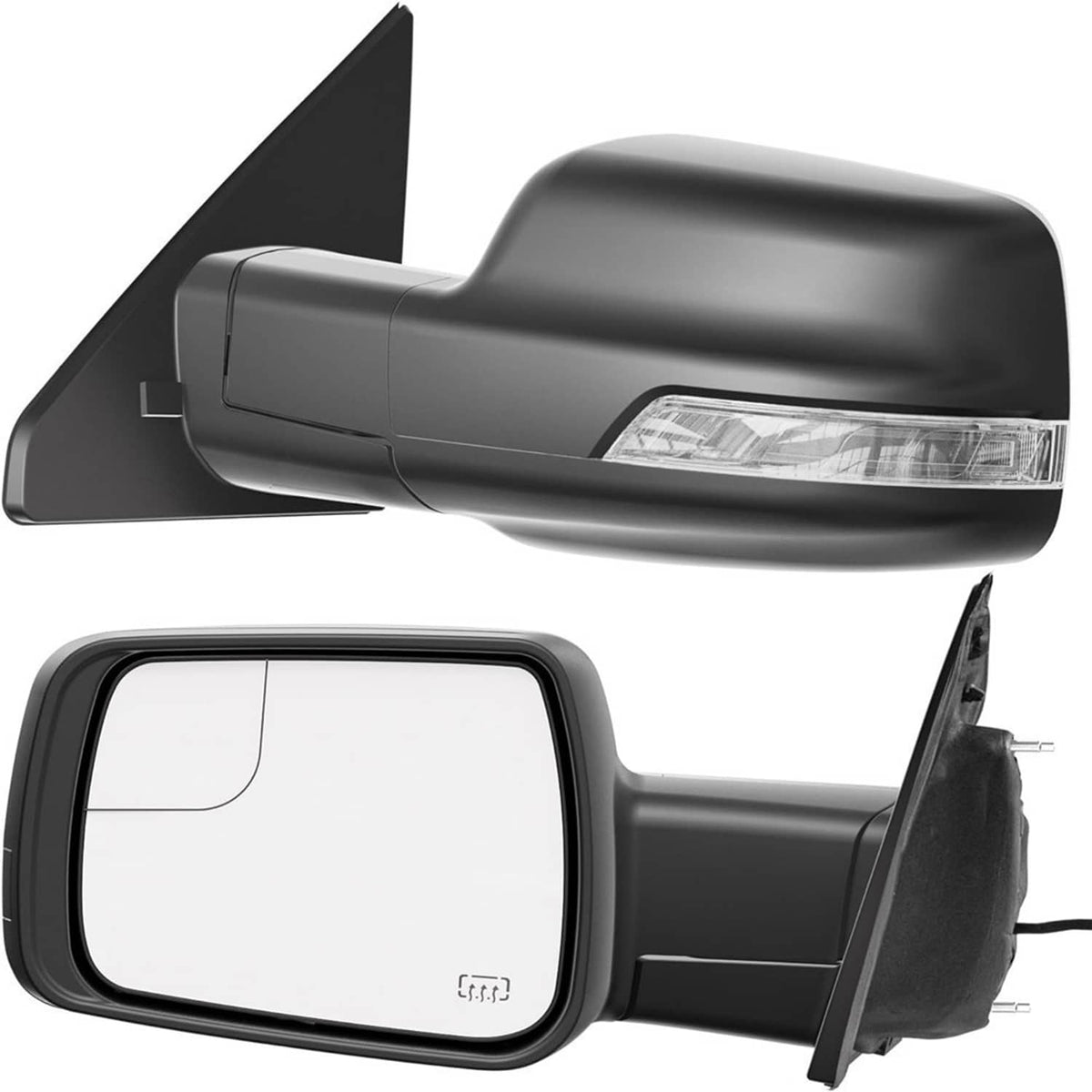 Solidspare Pair For 2019-2024 Ram 1500 Driver & Passenger Side Mirrors w/Heated Turn Signal
