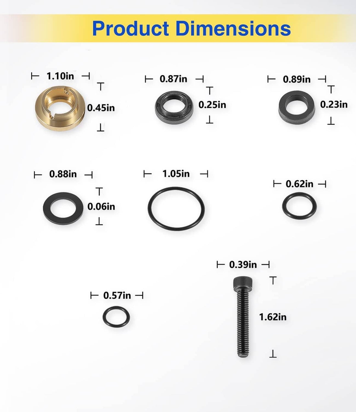 Solid Spare Pressure Washer Seal Kit Set Replace For Briggs & Stratton 190595GS 190711GS