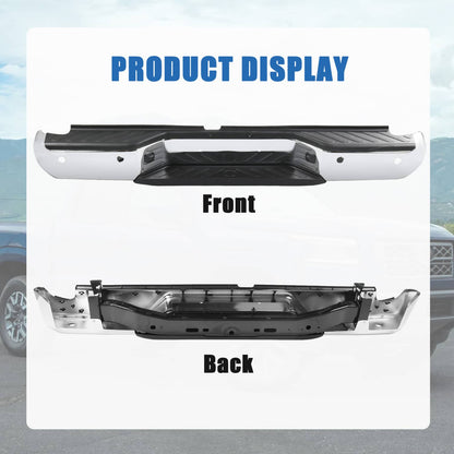 Solidspare Chrome Rear Step Bumper Assembly W/ Sensor Hole For 2005-2021 Nissan Frontier