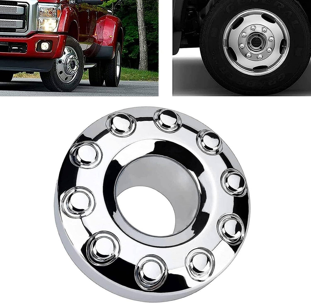 Solidspare New Wheel Center Hub Caps Dually 10 Lug For 2005-2017 Ford F450 F550 Super Duty